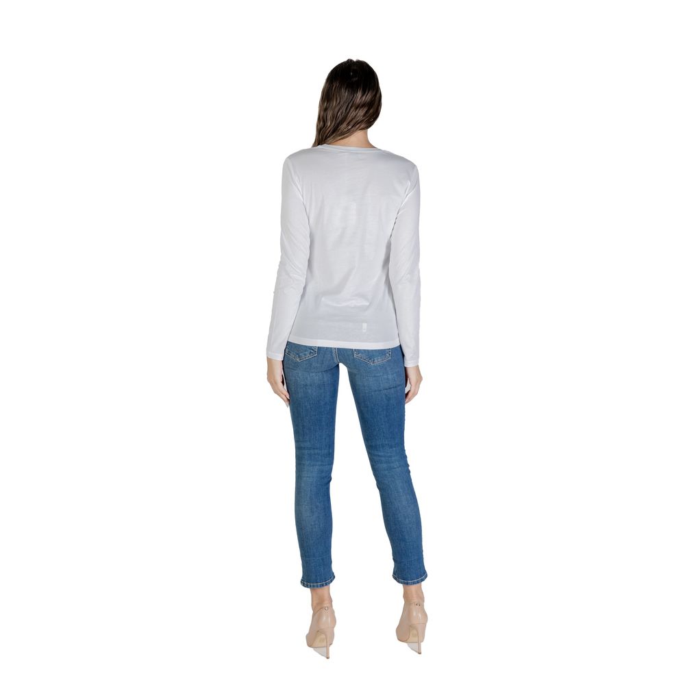 Liu Jo White Cotton Long Sleeve T-Shirt - Eljoys Fashion 