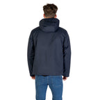 EA7 Emporio Armani Blue Polyester Coat