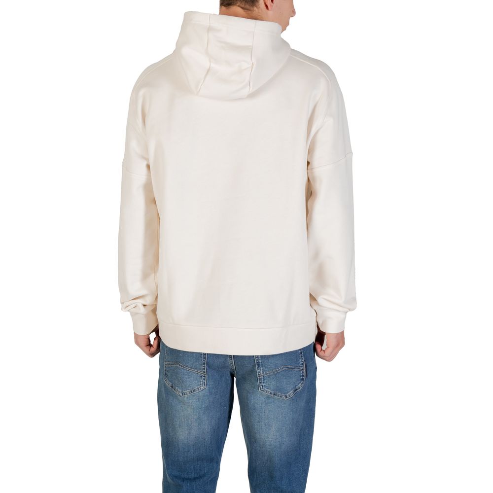 EA7 Emporio Armani Black And White Cotton Hoodie EA7 Emporio Armani