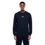 EA7 Emporio Armani blue cotton sweatshirt with crew neck and long sleeves, casual style and soft fabric.