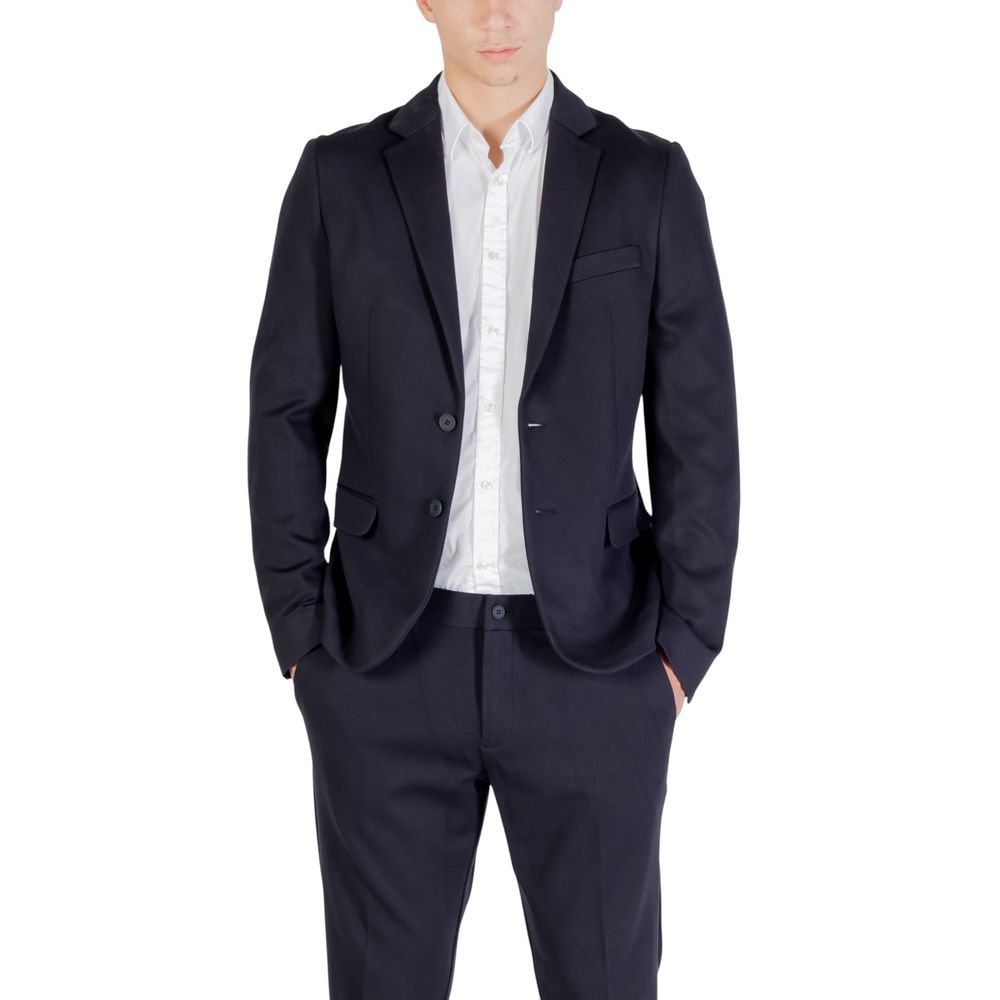 Antony Morato Blue Viscose Blazer Antony Morato