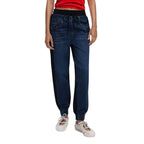 Desigual Blue Cotton Joggers Workout Pants Desigual