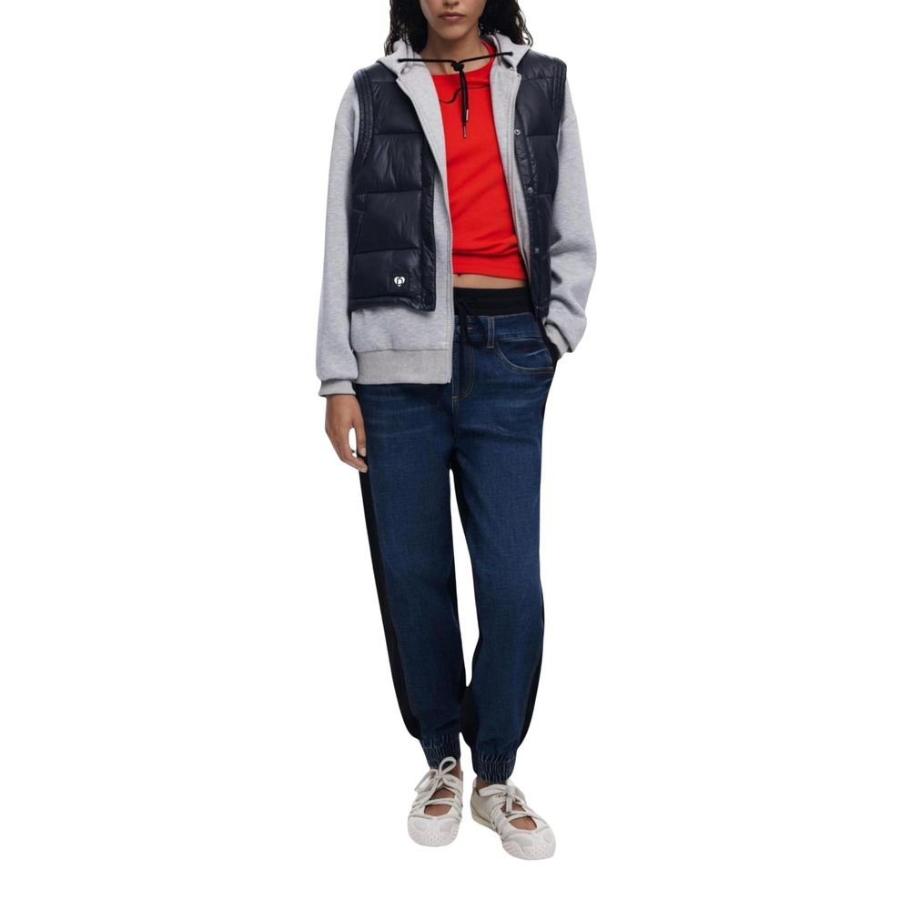 Desigual Blue Cotton Joggers Workout Pants Desigual