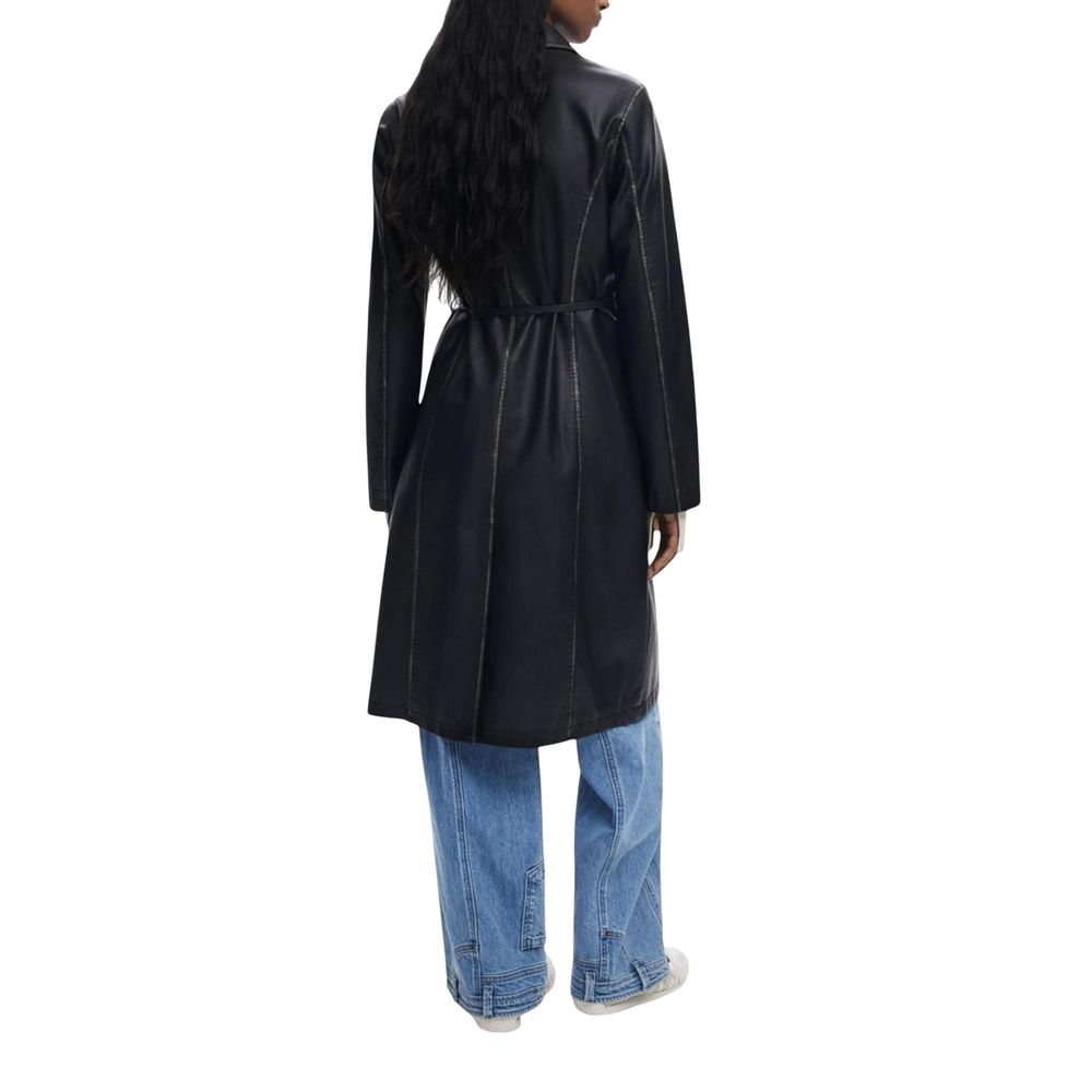 Desigual Black Polyethylene Coat Desigual