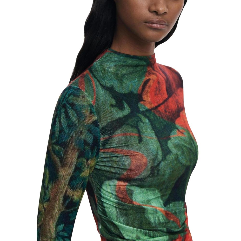Desigual Bicolor Viscose Long Sleeve T-Shirt Desigual