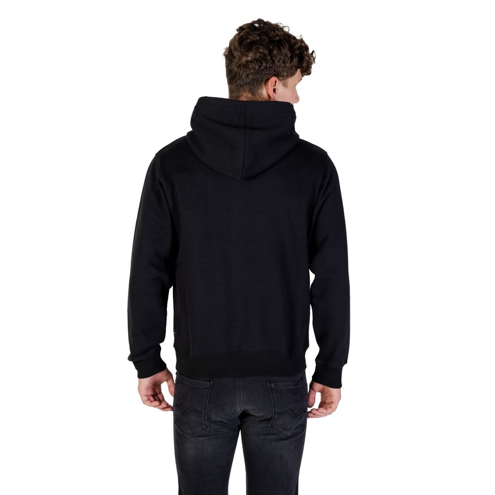 Replay Black Cotton Hoodie Replay