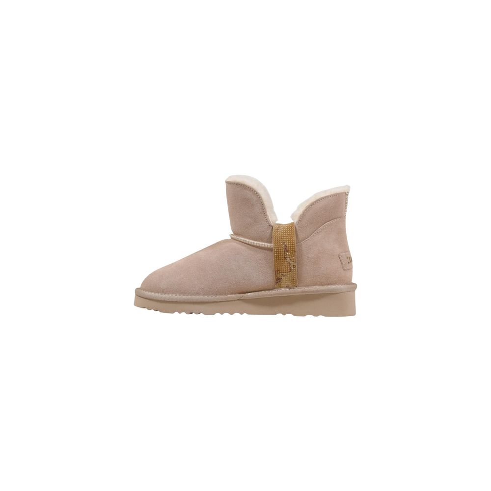 Alviero Martini Prima Classe Beige Leather Ankle Boots Alviero Martini Prima Classe