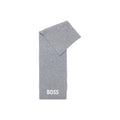 Hugo Boss gray polyacrylic scarf with soft knit texture, stylish and warm accessory for cold weather.