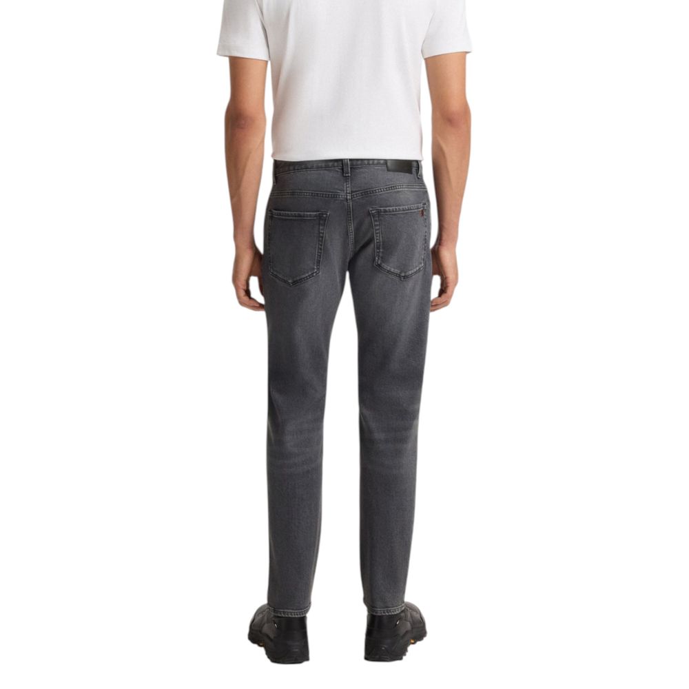 Hugo Boss Gray Cotton Relaxed Fit Jeans Hugo Boss