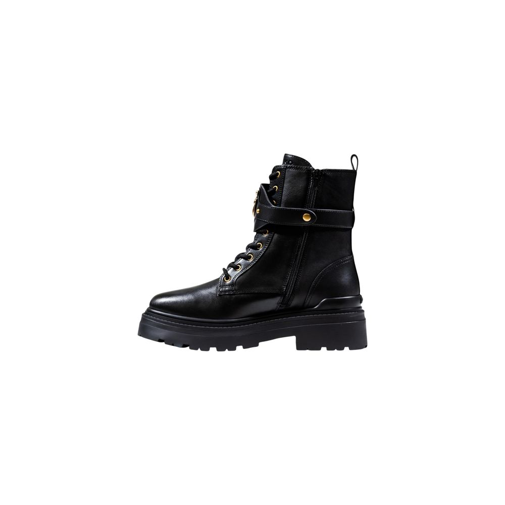 PINKO Black Leather Ankle Boots PINKO