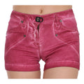 PLEIN SUD Pink Mid Waist Cotton Mini Denim Shorts