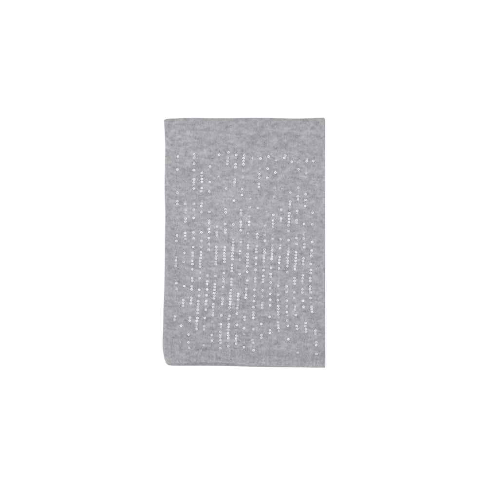 Gray Pieces recycled polyester scarf with soft, lightweight fabric and subtle woven texture, ideal for casual and stylish wear.