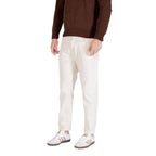 Gianni Lupo Cream Cotton Relaxed Fit Jeans - Eljoys Fashion 