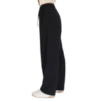 County of Milan Black Cotton Joggers Workout Pants