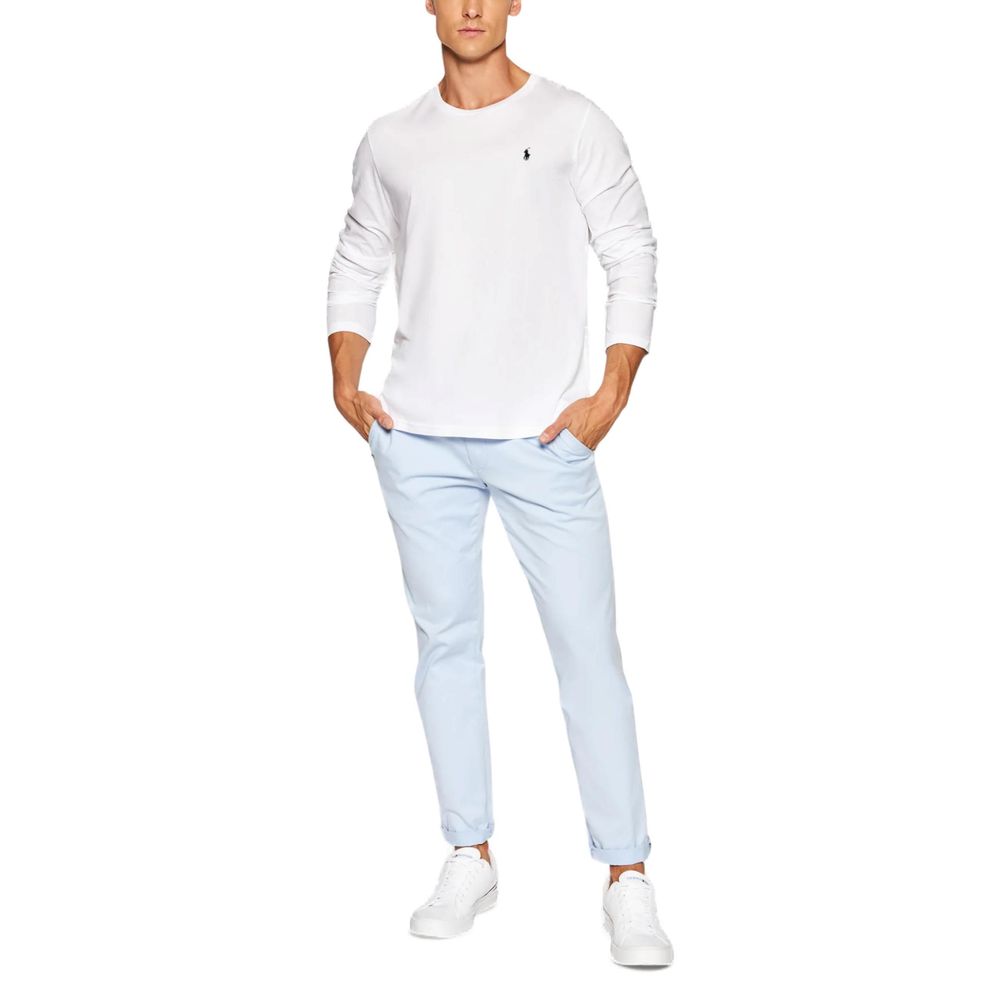Ralph Lauren White Cotton Long Sleeve T-Shirt Ralph Lauren