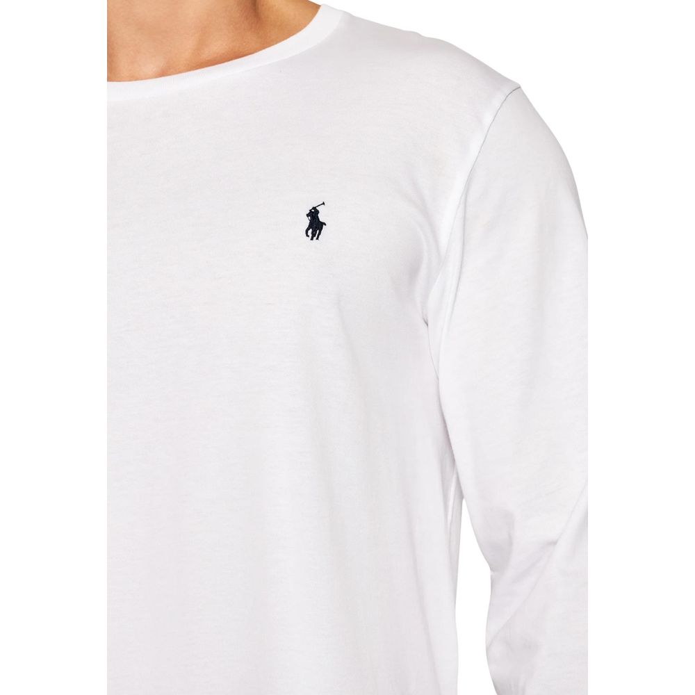 Ralph Lauren White Cotton Long Sleeve T-Shirt Ralph Lauren