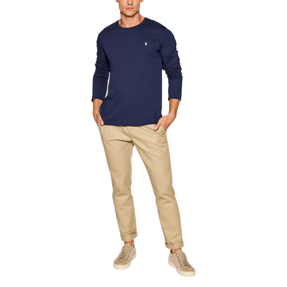 Ralph Lauren Blue Cotton Long Sleeve T-Shirt Ralph Lauren