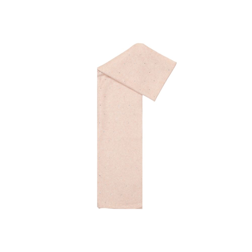 Pink recycled polyester scarf by Only, showcasing lightweight fabric with a soft texture and subtle sheen in a close-up view.