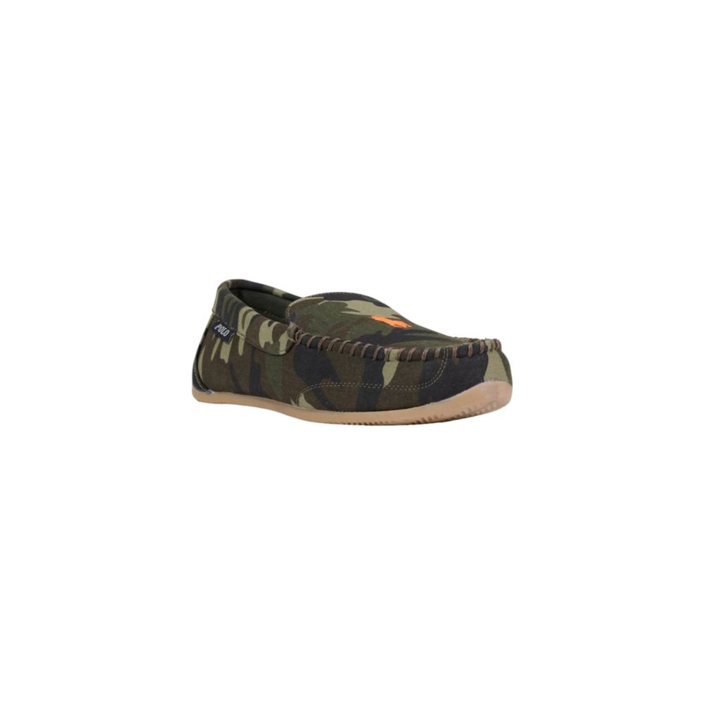 Ralph Lauren Green Textile Slippers Ralph Lauren
