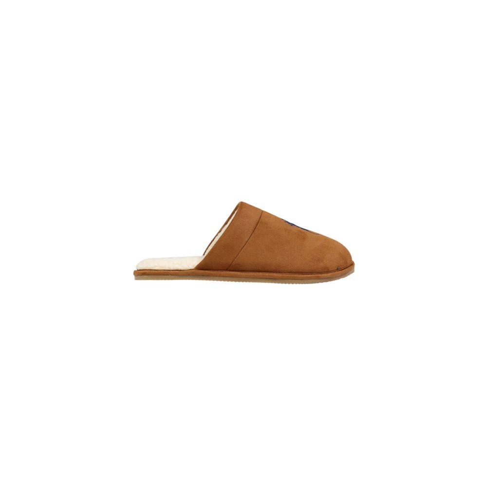 Ralph Lauren Brown Textile Slippers Ralph Lauren