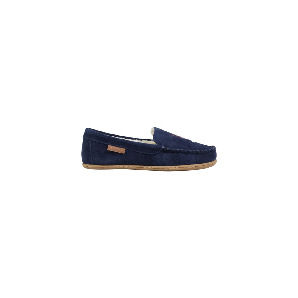 Ralph Lauren Blue Suede Leather Slippers Ralph Lauren