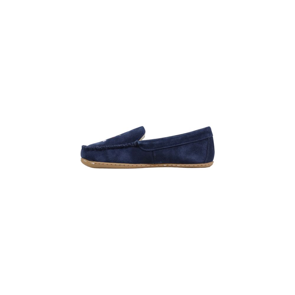 Ralph Lauren Blue Suede Leather Slippers Ralph Lauren