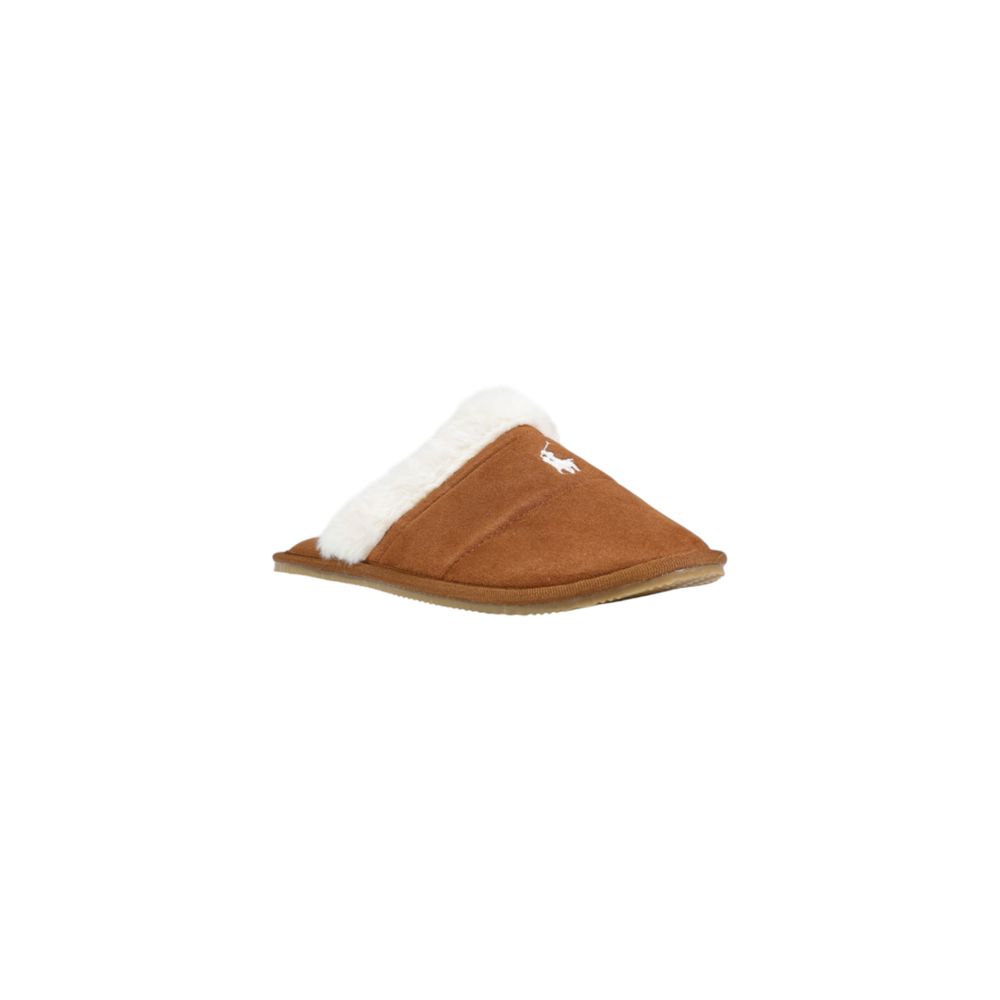 Ralph Lauren Brown Textile Slippers Ralph Lauren