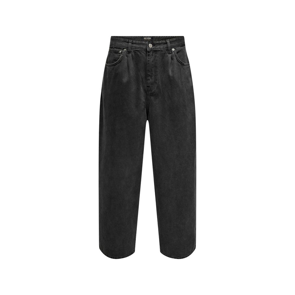 Only & Sons Black Cotton Relaxed Fit Jeans Only & Sons