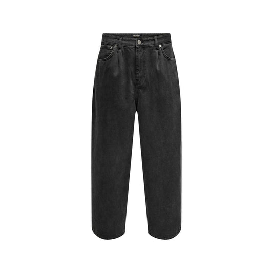 Only & Sons Black Cotton Relaxed Fit Jeans Only & Sons