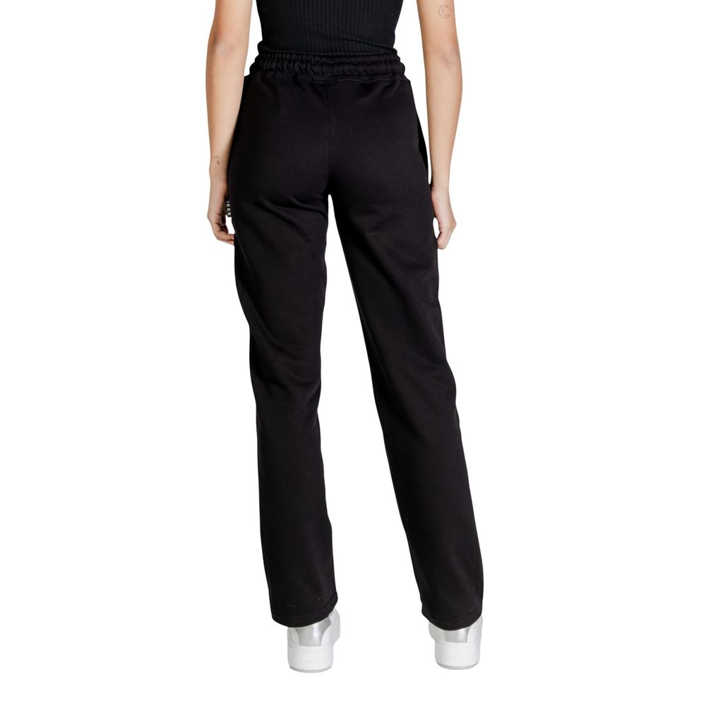 Icon Black Cotton Joggers Workout Pants Icon