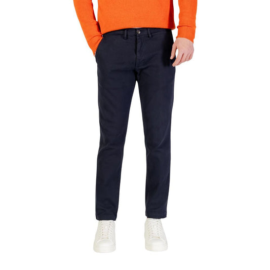 Borghese Blue Cotton Skinny Pants Borghese