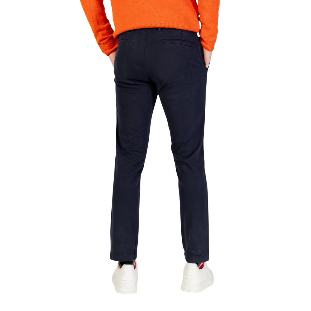 Borghese Blue Cotton Skinny Pants Borghese