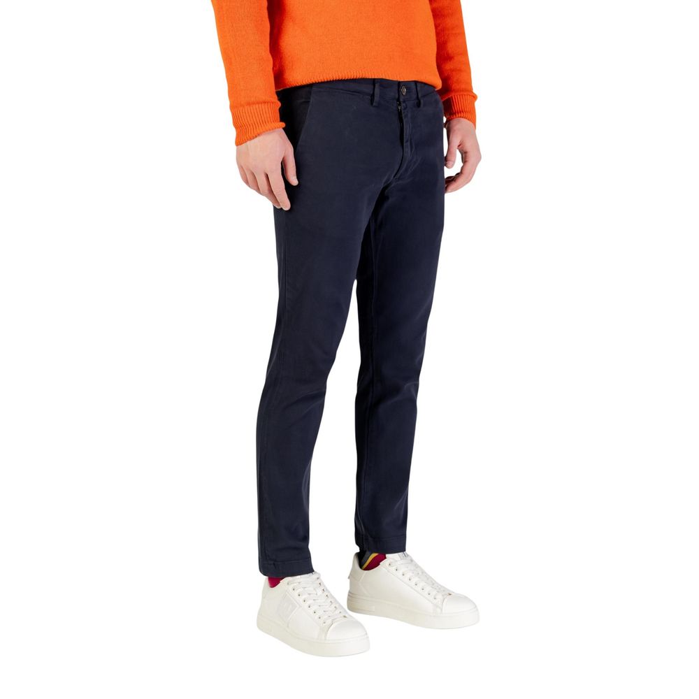 Borghese Blue Cotton Skinny Pants Borghese