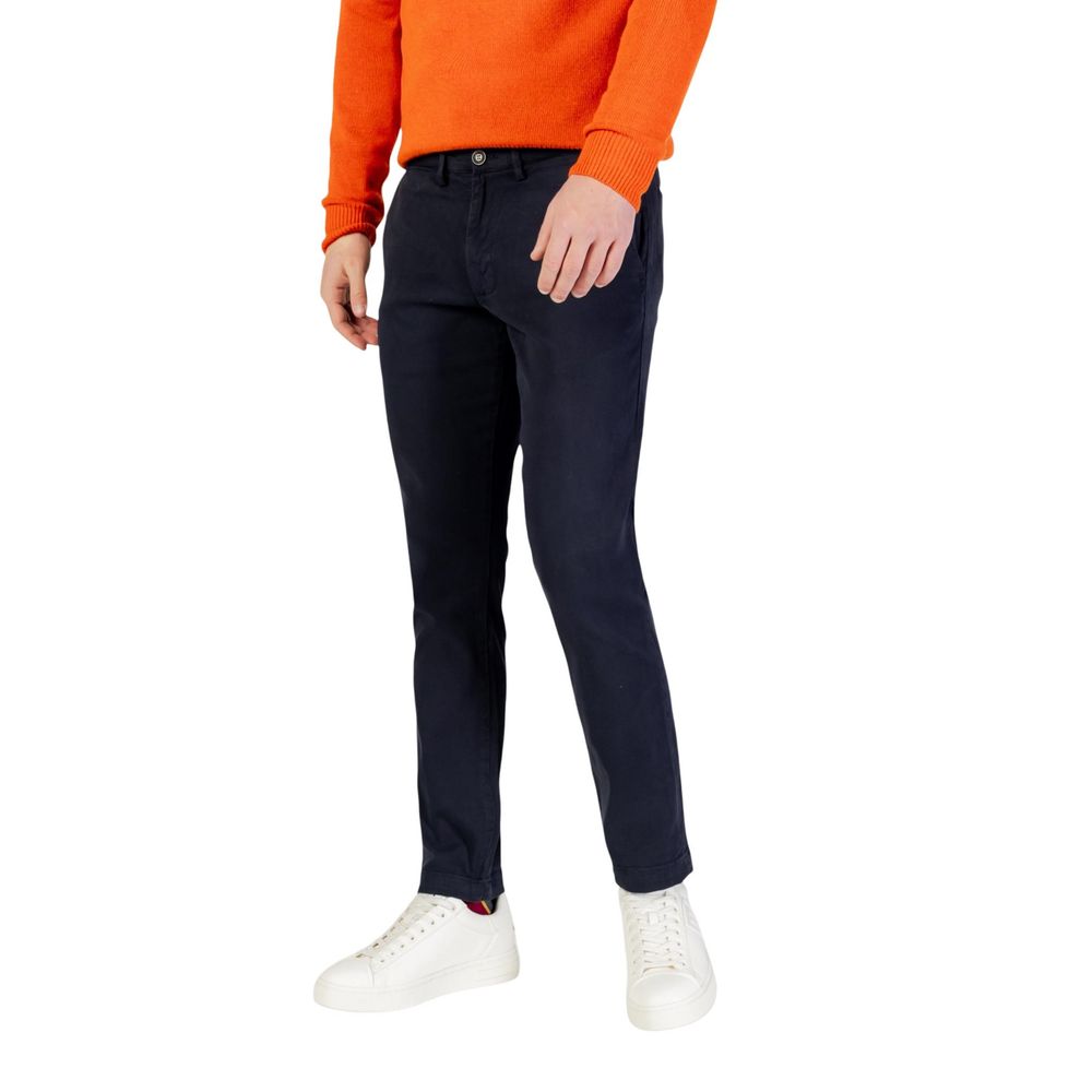 Borghese Blue Cotton Skinny Pants Borghese