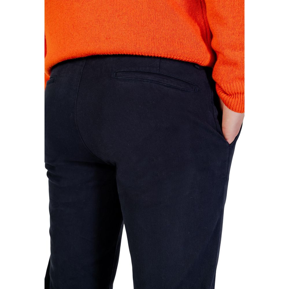 Borghese Blue Cotton Skinny Pants Borghese