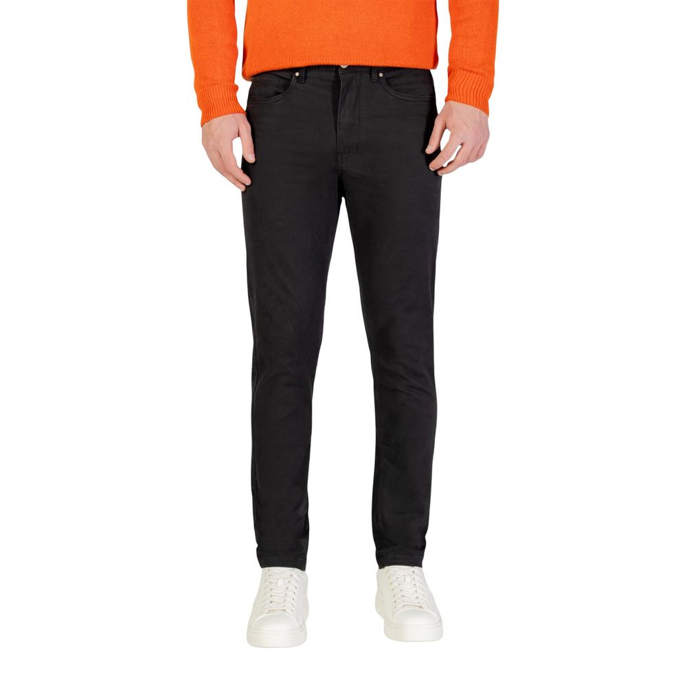 Borghese Gray Cotton Skinny Pants Borghese