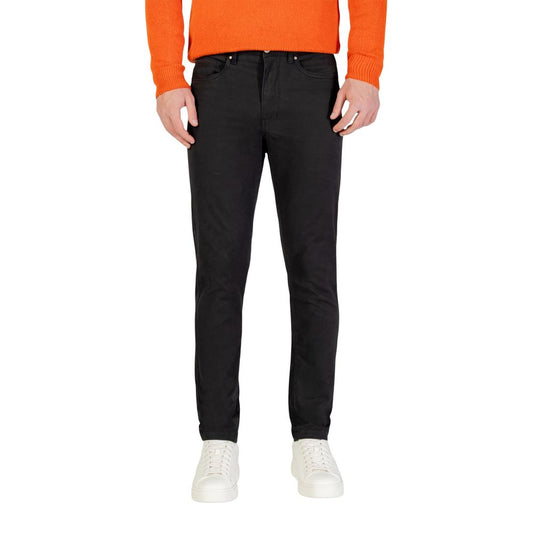 Borghese Gray Cotton Skinny Pants Borghese