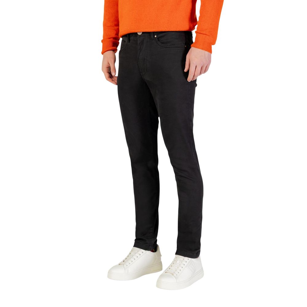 Borghese Gray Cotton Skinny Pants Borghese