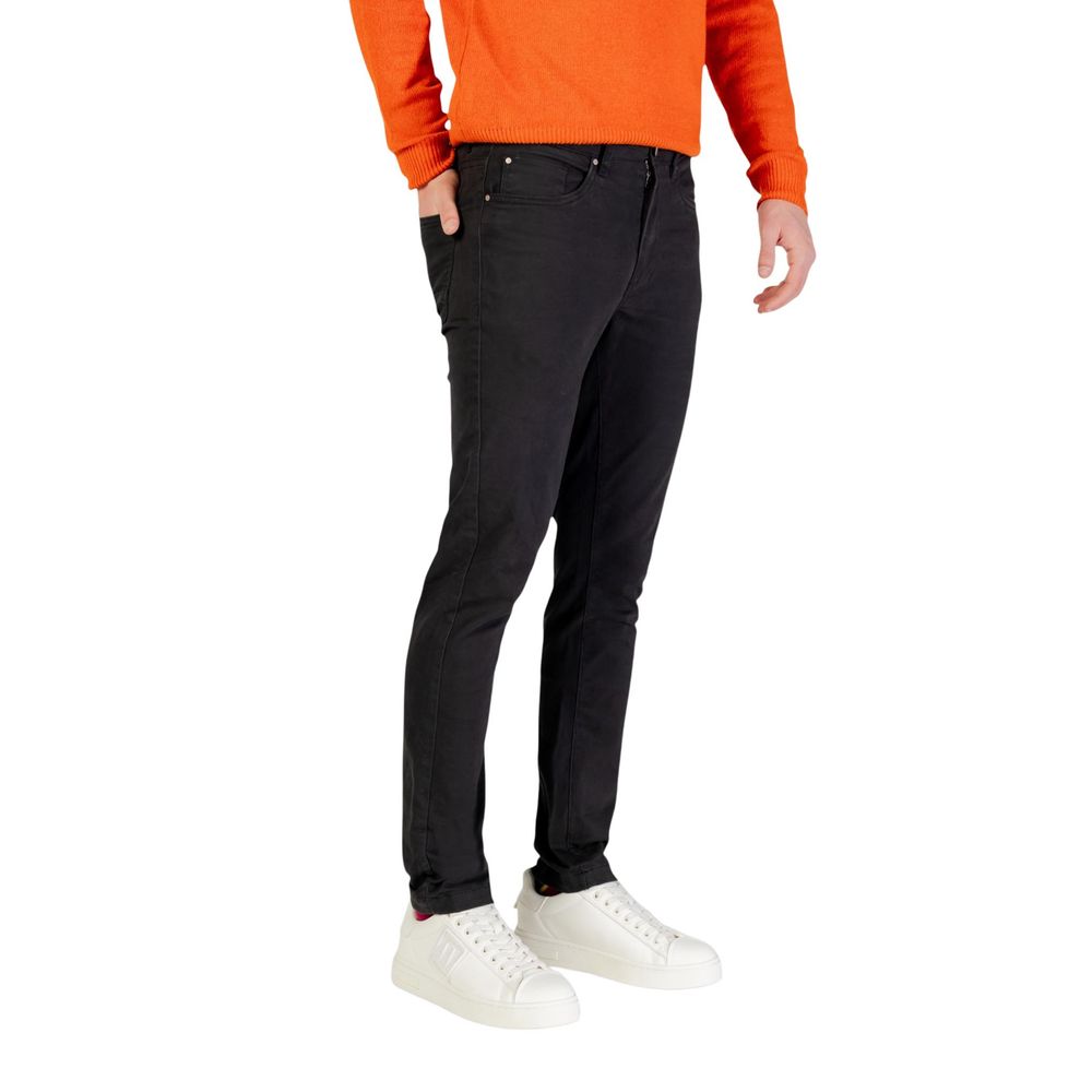 Borghese Gray Cotton Skinny Pants Borghese