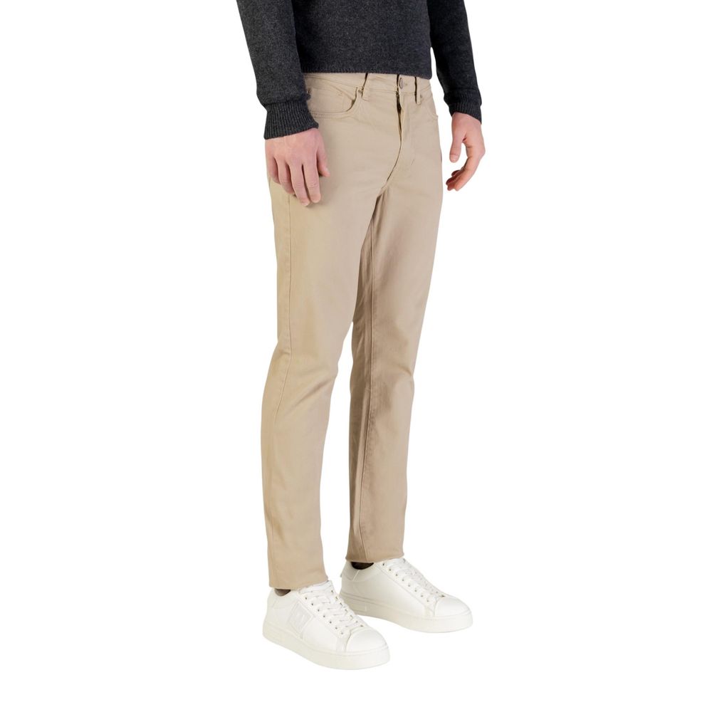 Borghese Beige Cotton Skinny Pants Borghese