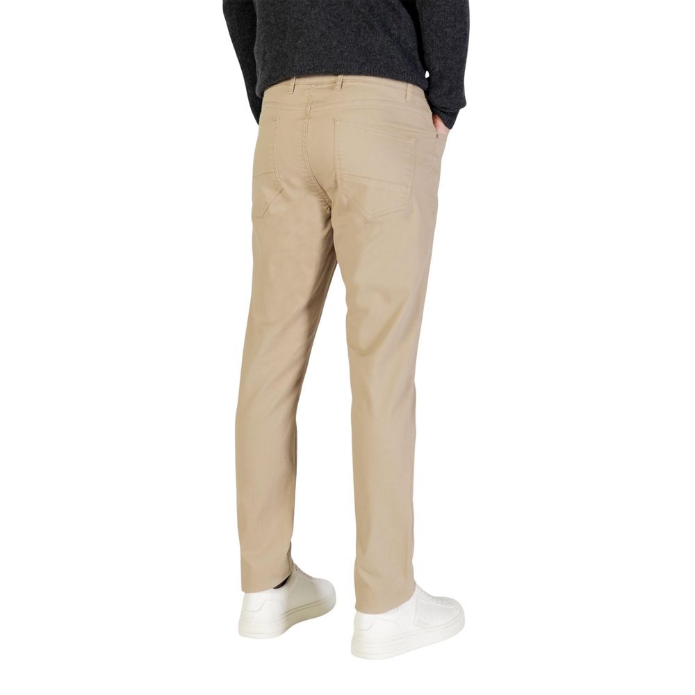 Borghese Beige Cotton Skinny Pants Borghese