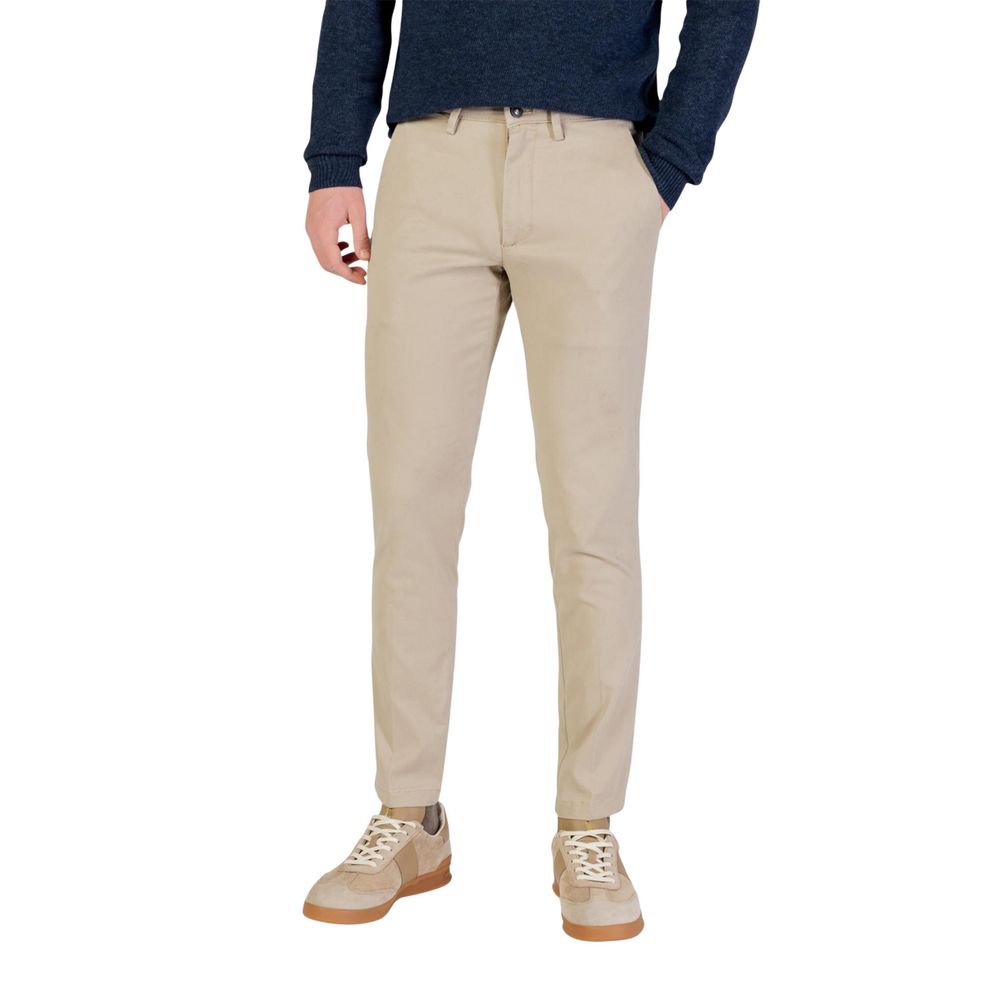 Borghese Beige Cotton Skinny Pants Borghese