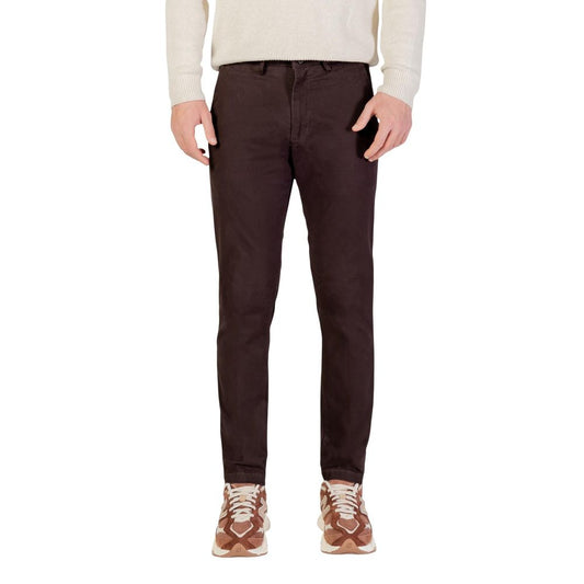 Borghese Brown Cotton Skinny Pants Borghese