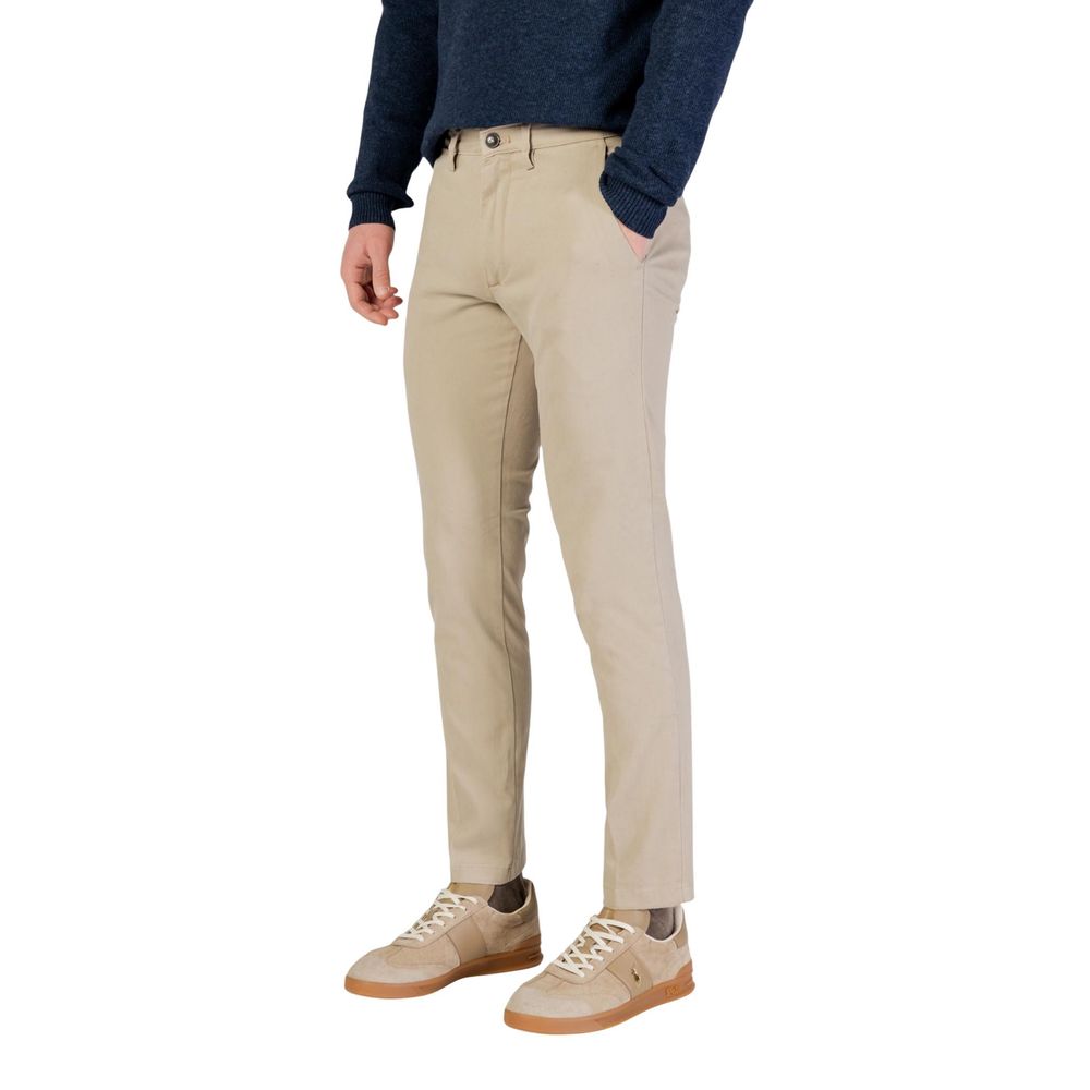 Borghese Beige Cotton Skinny Pants Borghese