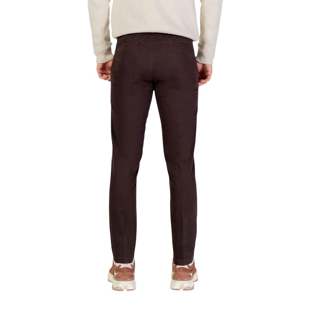 Borghese Brown Cotton Skinny Pants Borghese