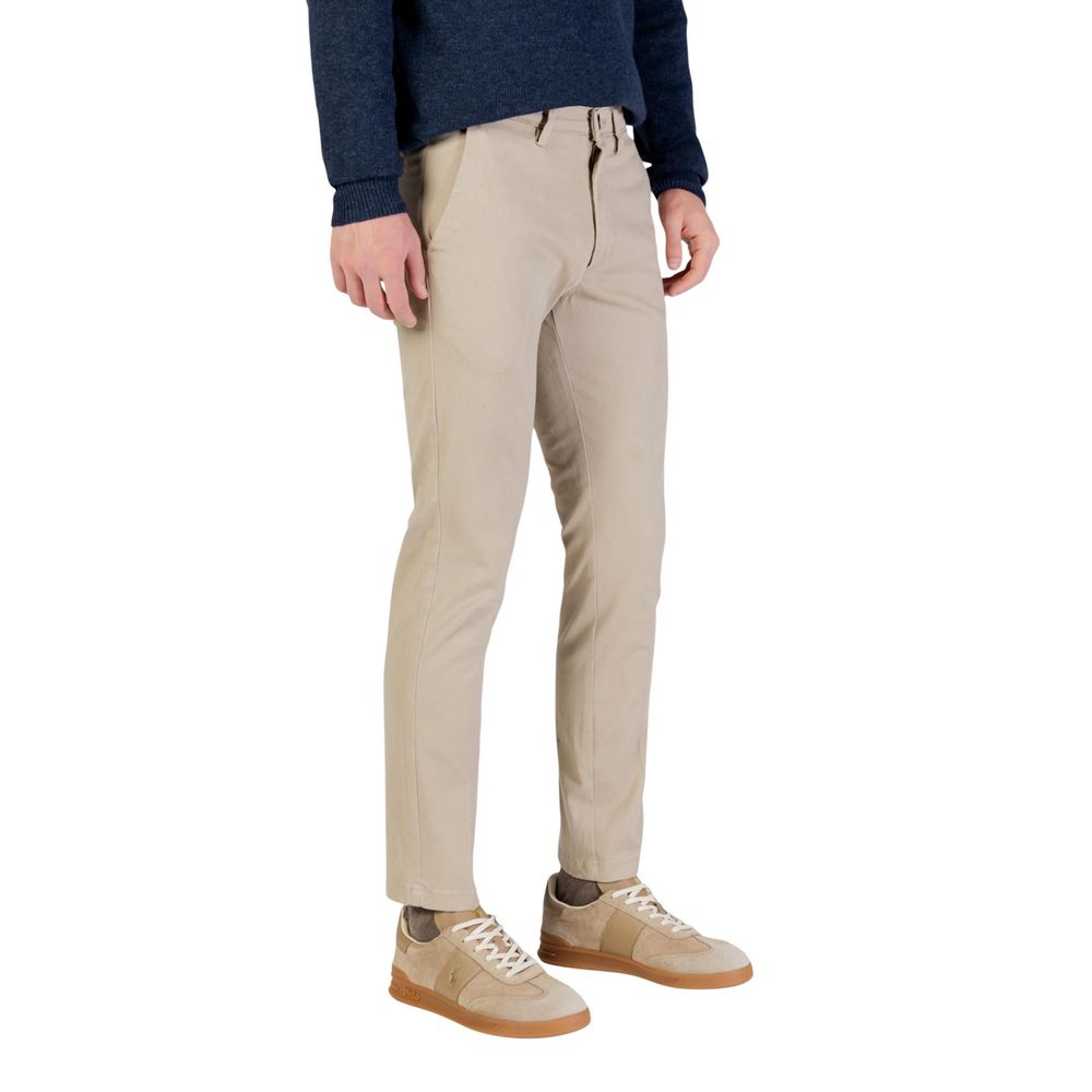 Borghese Beige Cotton Skinny Pants Borghese