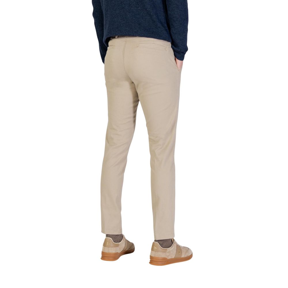 Borghese Beige Cotton Skinny Pants Borghese