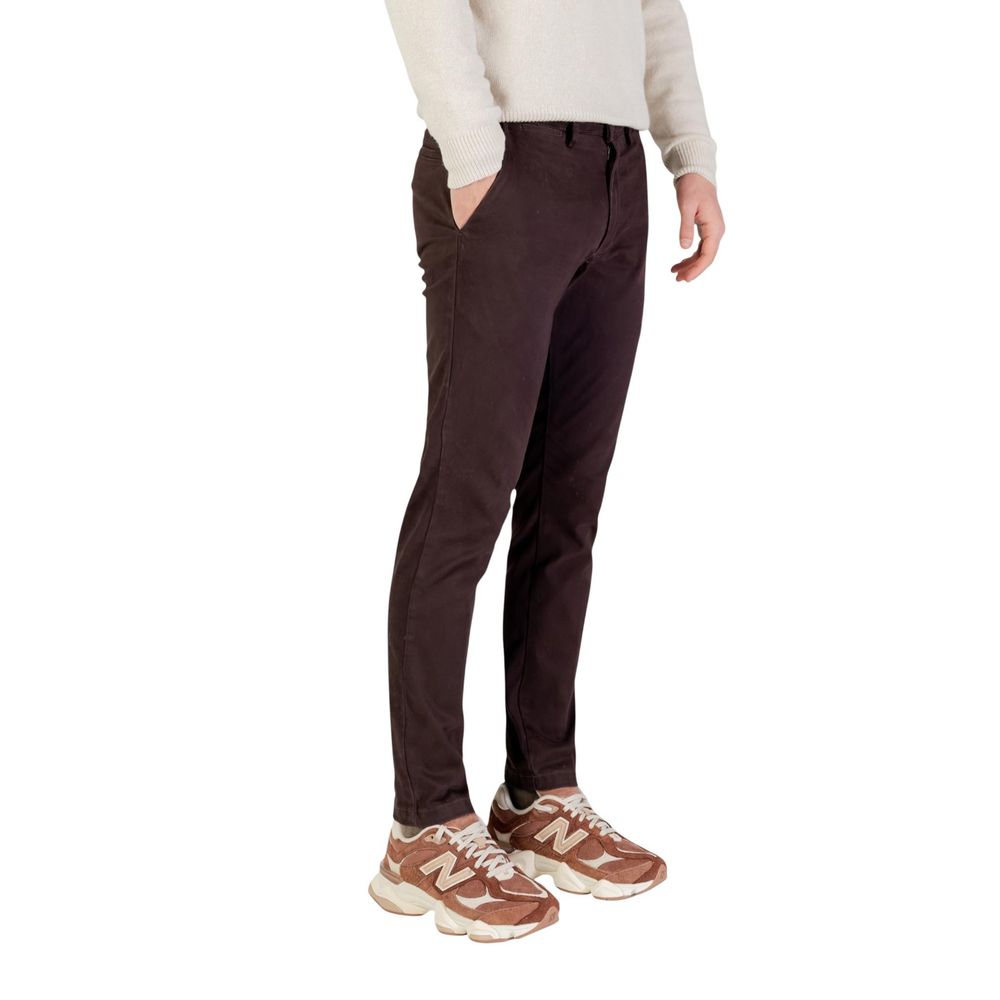 Borghese Brown Cotton Skinny Pants Borghese