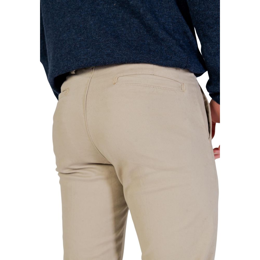 Borghese Beige Cotton Skinny Pants Borghese