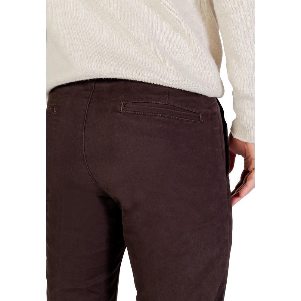 Borghese Brown Cotton Skinny Pants Borghese